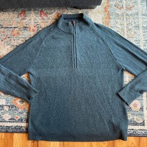 Men's Smartwool Ripple Ridge Half Zip Sweater in a dark sage heatherXXL